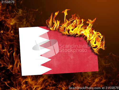 Image of Flag burning - Bahrain