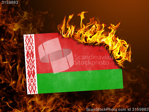 Image of Flag burning - Belarus