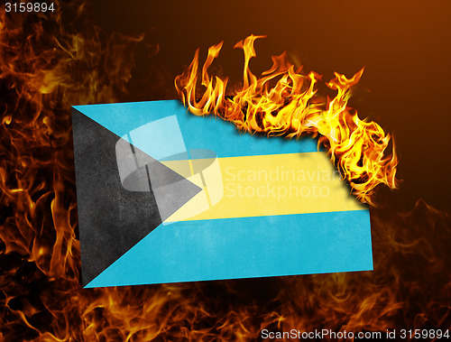 Image of Flag burning - Bahamas