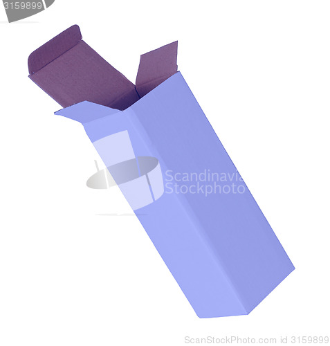 Image of Blue cardboard box on a white background