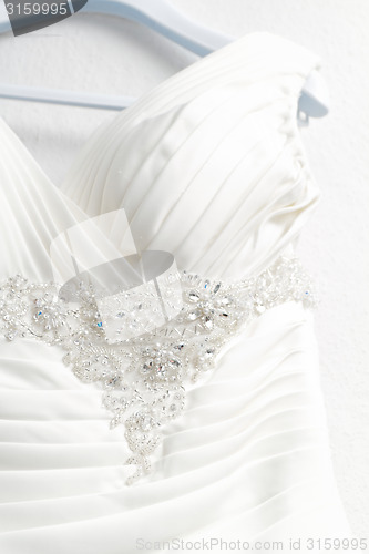 Image of Beautiful wedding dress detail