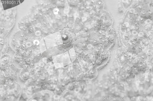 Image of Detail of wedding lace