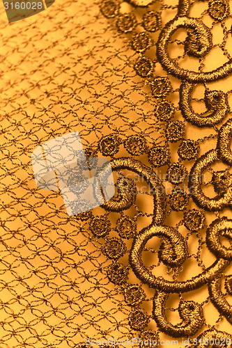 Image of Decorative yellow lace