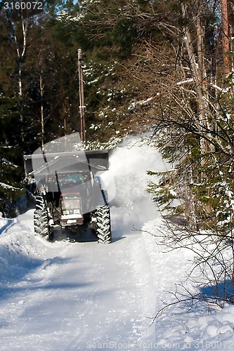 Image of snow moving