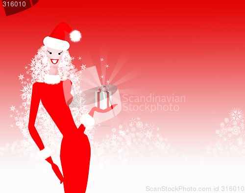 Image of lady christmas