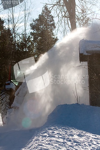 Image of snow mowing