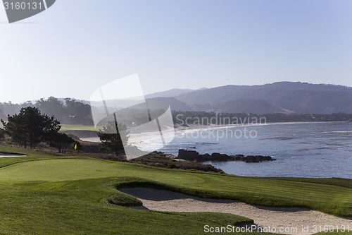 Image of Pebble beach golf course, California, usa