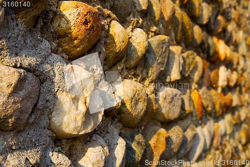 Image of wall milan  in italy old      brick   the    abstract  backgroun