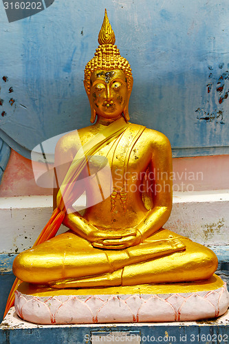 Image of siddharta   in the temple  asia         step     wat  palaces   