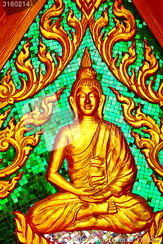 Image of siddharta   in the temple bangkok asia   green  wat  palaces   