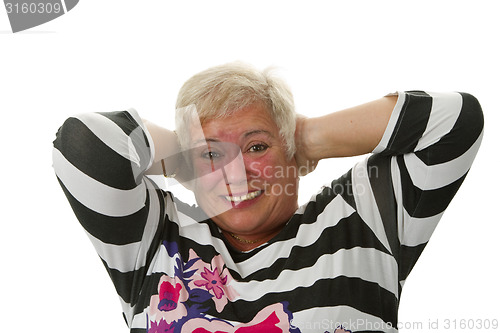 Image of Exhausted female senior 