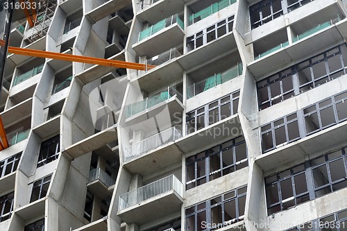 Image of Construction site of a modern skyscraper