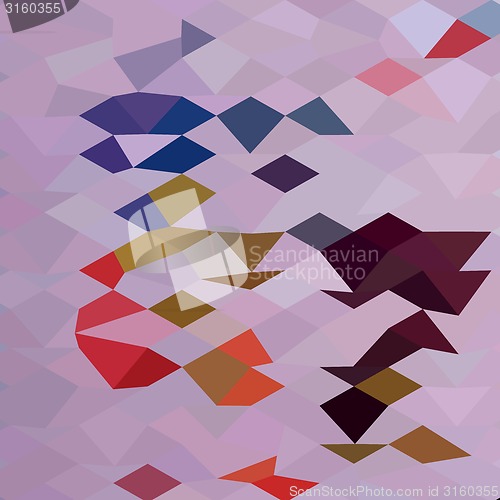 Image of Clown Abstract Low Polygon Background