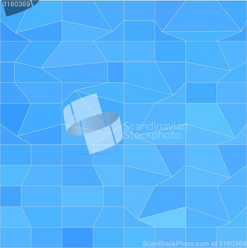 Image of Blue Mosaic Abstract Low Polygon Background