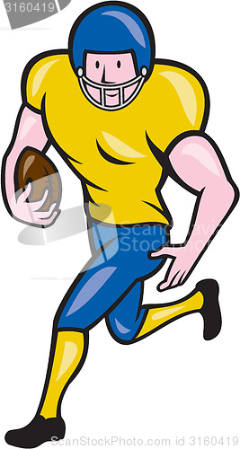 Image of American Football Running Back Cartoon