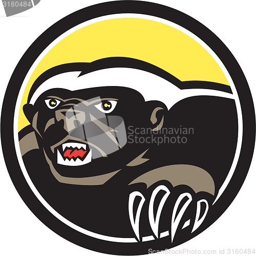 Image of Honey Badger Claws Side Circle Retro