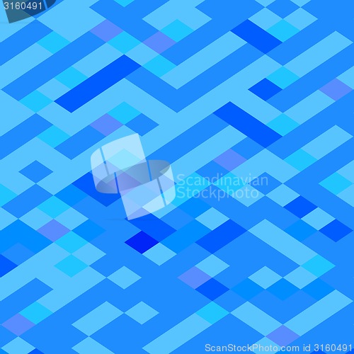 Image of Blue Maze Abstract Low Polygon Background