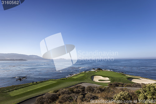 Image of Pebble beach golf course, California, usa