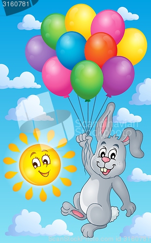 Image of Rabbit with balloons theme image 3