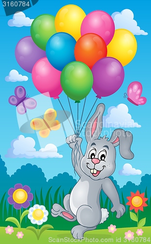 Image of Rabbit with balloons theme image 2