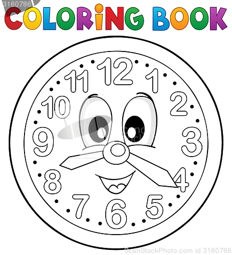 Image of Coloring book clock theme 2