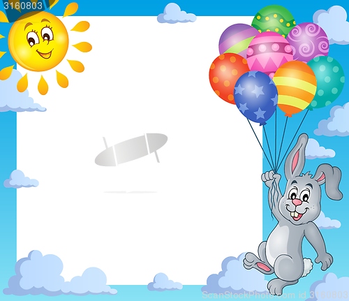 Image of Frame with rabbit and balloons 1