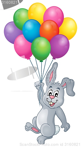 Image of Rabbit with balloons theme image 1