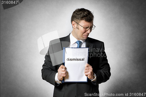 Image of Frustrated fired business man