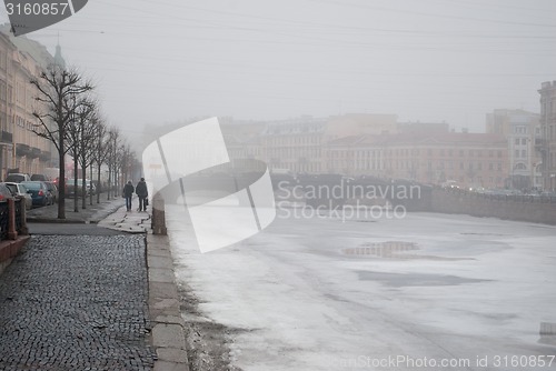 Image of Fog on the waterfront.