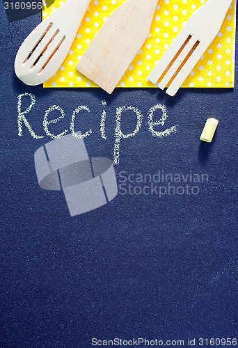 Image of black board for recipe