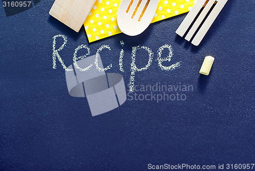 Image of black board for recipe