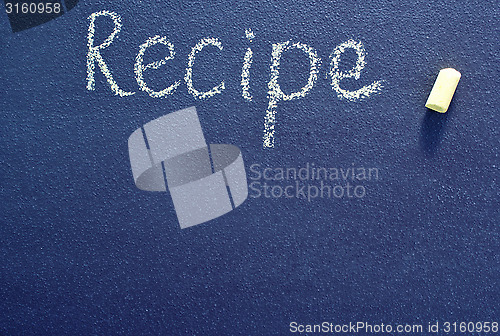 Image of black board for recipe