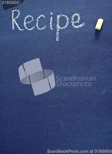 Image of black board for recipe