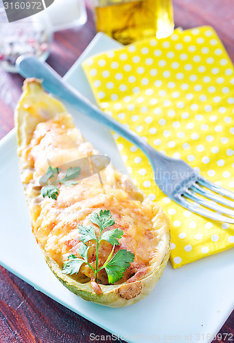 Image of baked marrow with cheese