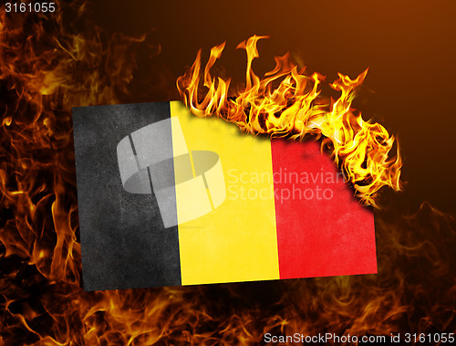 Image of Flag burning - Belgium
