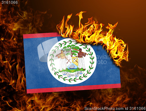 Image of Flag burning - Belize