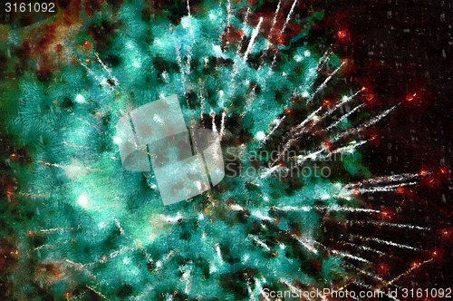 Image of abstract canvas plasma, firework background