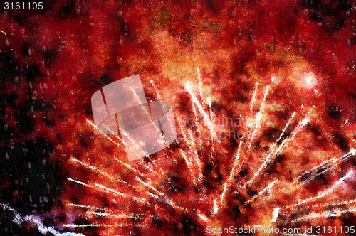 Image of abstract canvas plasma, firework background