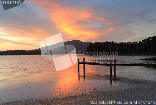 Image of Amazing sunset over Mt Gulaga Australia