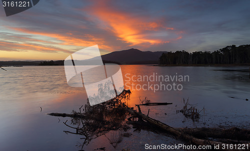 Image of Sunset over Mt Gulaga NSW Australia