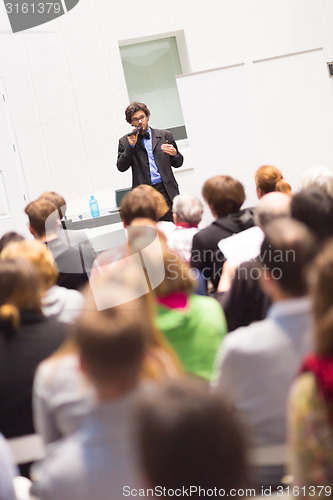 Image of Speaker Talking at Business Conference.