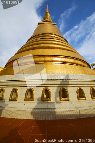 Image of thailand bangkok abstract cross metal gold in the  window