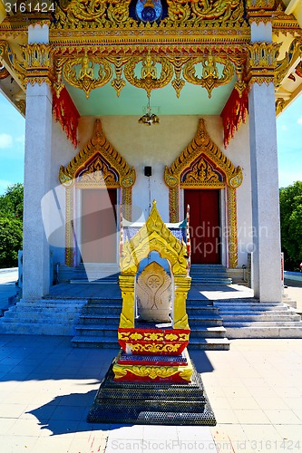 Image of kho samui  in thailand incision of the buddha gold  