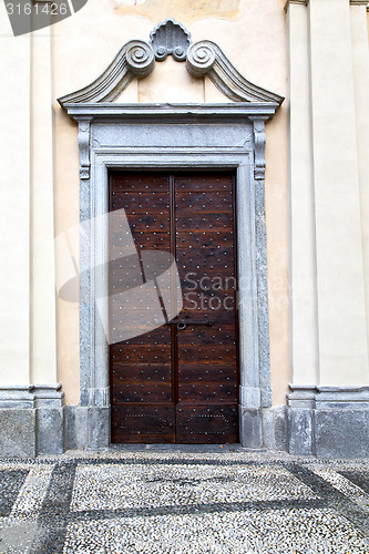 Image of  italy  lombardy     in  the somma   closed brick tower step    