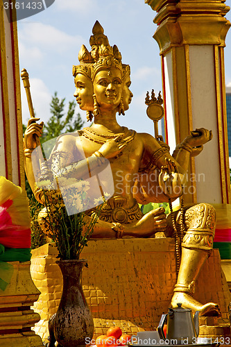 Image of siddharta   in the temple bangkok three face