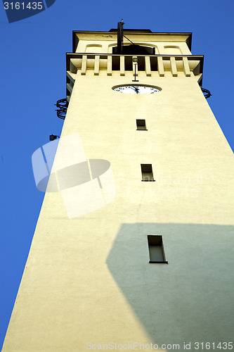 Image of olgiate olona old abstract in  italy      wall  and church tower