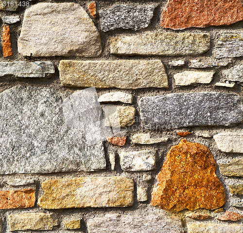 Image of brick  casorate sempione street lombardy italy   