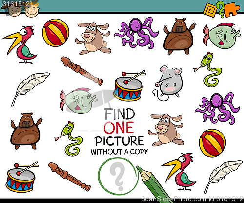 Image of find single picture game cartoon