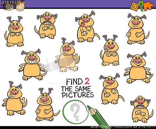 Image of find same picture game cartoon