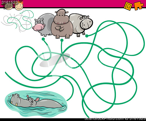 Image of paths or maze cartoon game